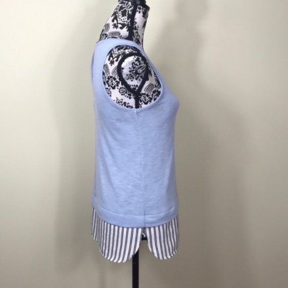 💖MEGA SALE💖J. CREW Women’s Shirt with Trim Light Blue ALSU00208 - Picture 2 of 7